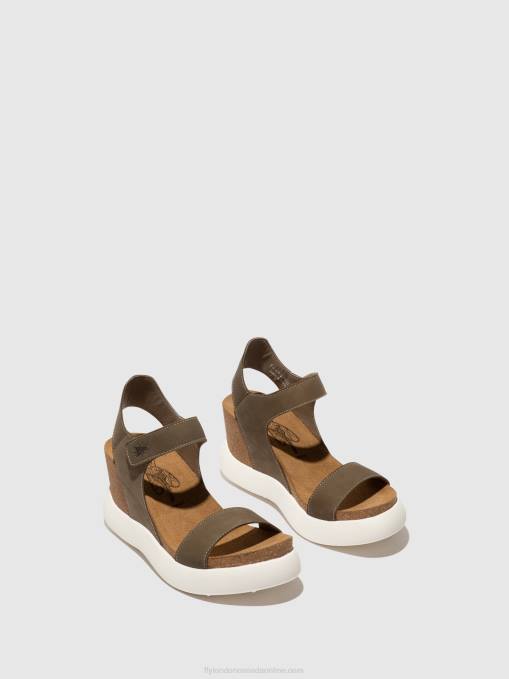 Velcro Sandals GOGO967 Fly London Women KHAKI 0JLR398
