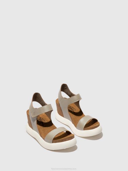Velcro Sandals GOGO967 Fly London Women SILVER 0JLR400