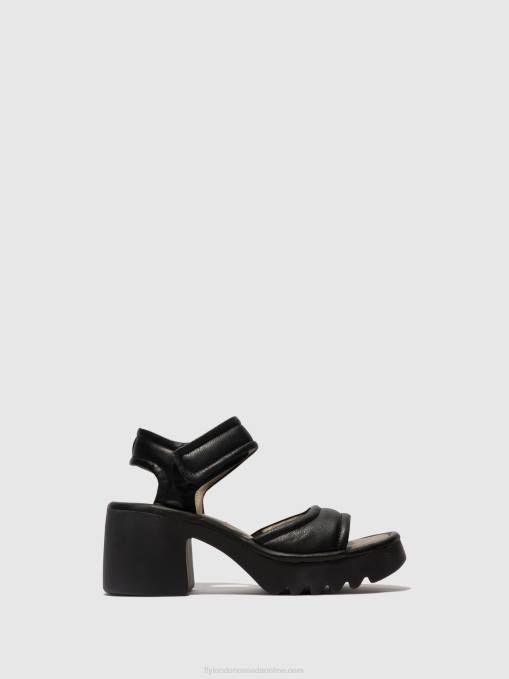 Velcro Sandals MANK433 Fly London Women BLACK 0JLR401