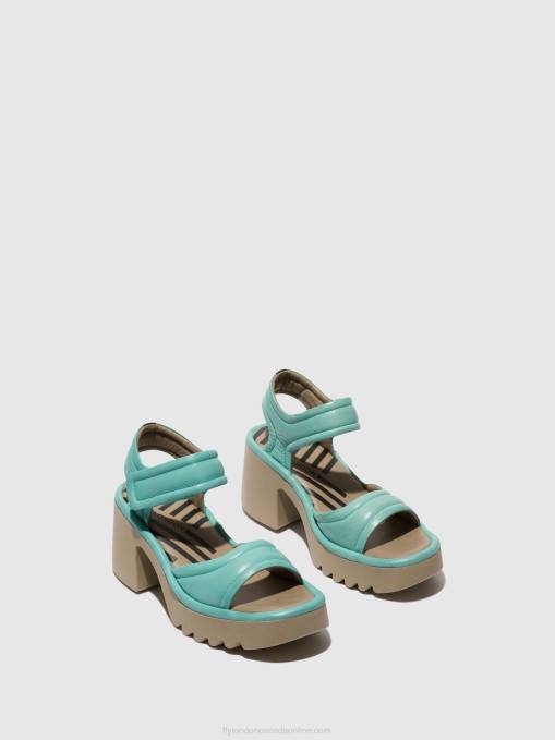 Velcro Sandals MANK433 Fly London Women TURQUOISE 0JLR397