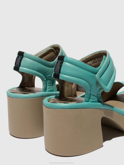 Velcro Sandals MANK433 Fly London Women TURQUOISE 0JLR397