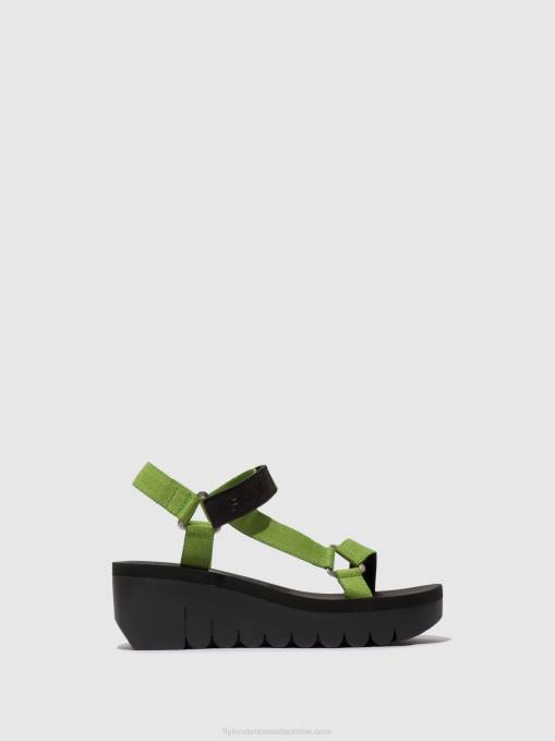 Velcro Sandals YEFA726 Fly London Women BLACK/AVOCADO (BLACK 0JLR394