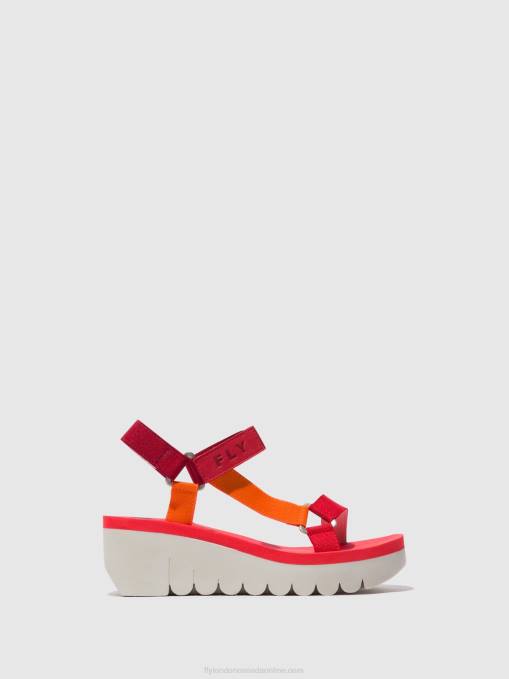 Velcro Sandals YEFA726 Fly London Women MULTI (RED) 0JLR529