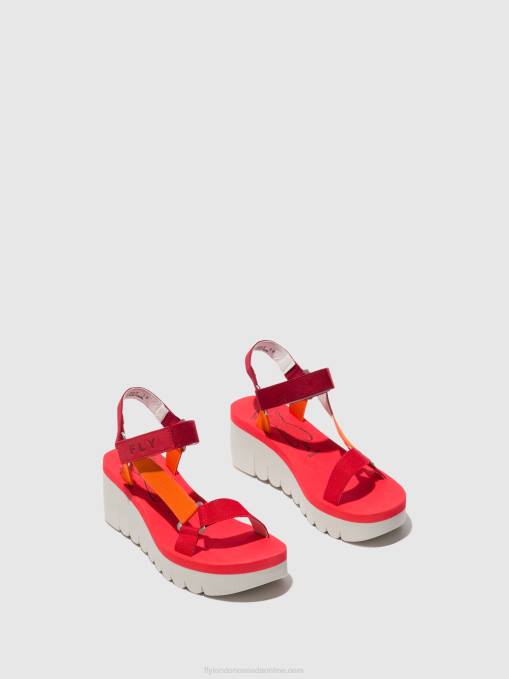 Velcro Sandals YEFA726 Fly London Women MULTI (RED) 0JLR529