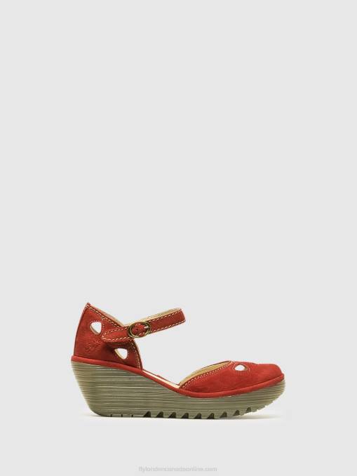 Wedge Sandals YUNA Fly London Women LIPSTICK RED 0JLR617