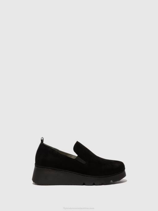 Slip-on Shoes PECE406 Fly London Women KID SUEDE BLACK 0JLR665