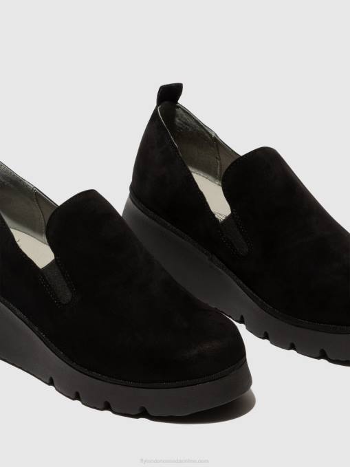 Slip-on Shoes PECE406 Fly London Women KID SUEDE BLACK 0JLR665