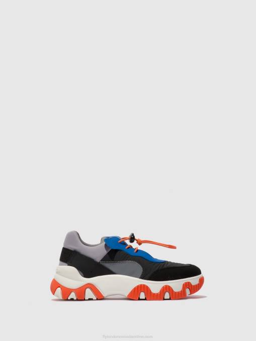 Elasticated Trainers FIAN634 Fly London Women MULTI GREY/BLUE/ORANGE 0JLR767