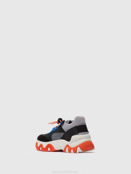 Elasticated Trainers FIAN634 Fly London Women MULTI GREY/BLUE/ORANGE 0JLR767