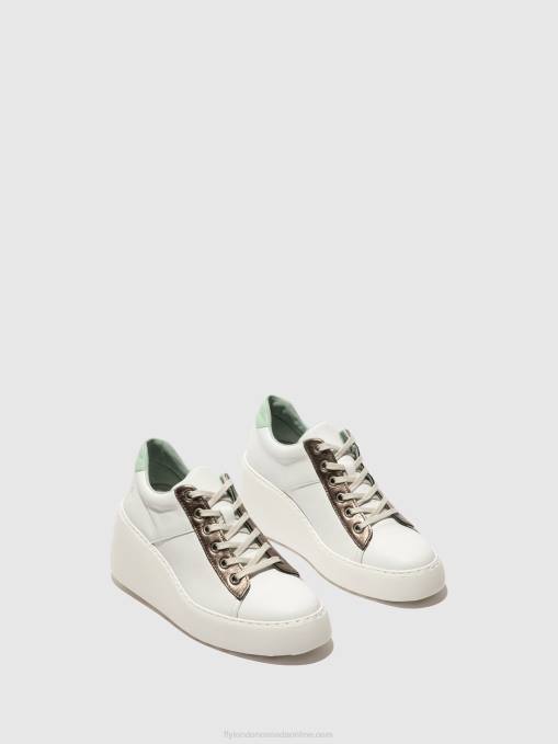 Lace-up Trainers DELF580 Fly London Women WHITE/BRONZE GRAPHITE/MINT 0JLR722