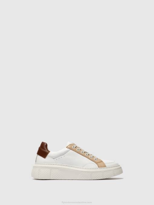 Lace-up Trainers EMMY510 Fly London Women WHITE/BEIGE/COGNAC 0JLR757