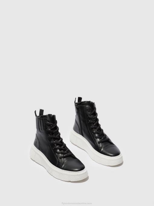 Lace-up Trainers ERBY484 Fly London Women DUBLIN BLACK (WHITE SOLE) 0JLR764